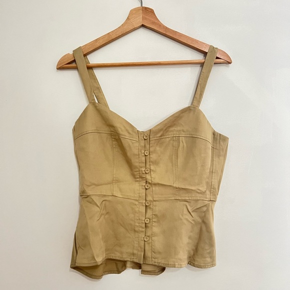 BCBGMAXAZRIA • ‘Jonesy’ Button Up Peplum blouse - Picture 2 of 8